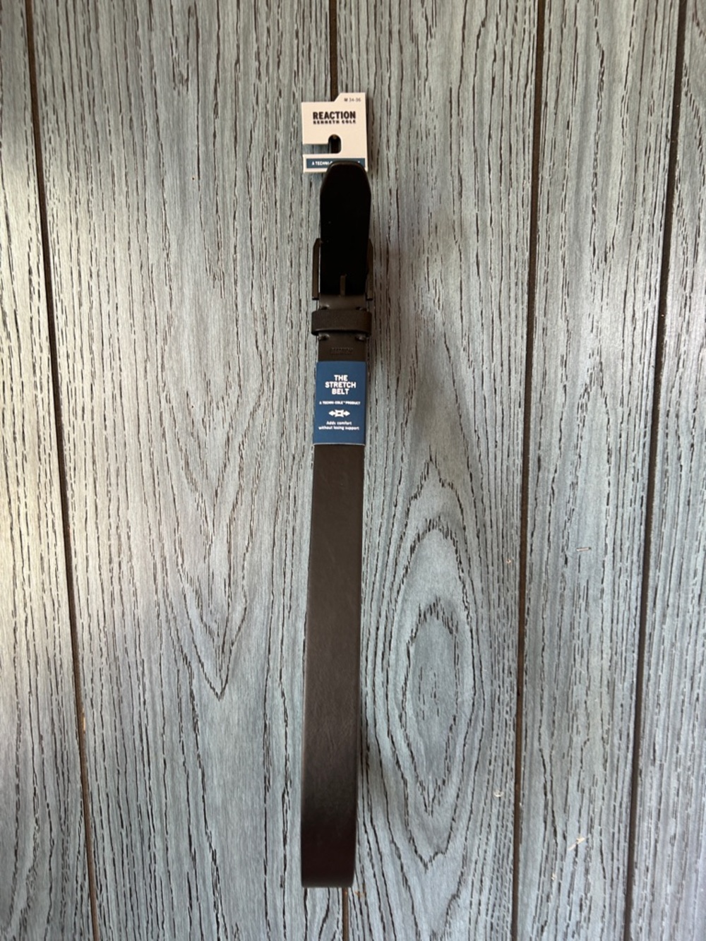 Kenneth Cole Reaction Men's Black Stretch Dress Belt 34-36 medium. NWT